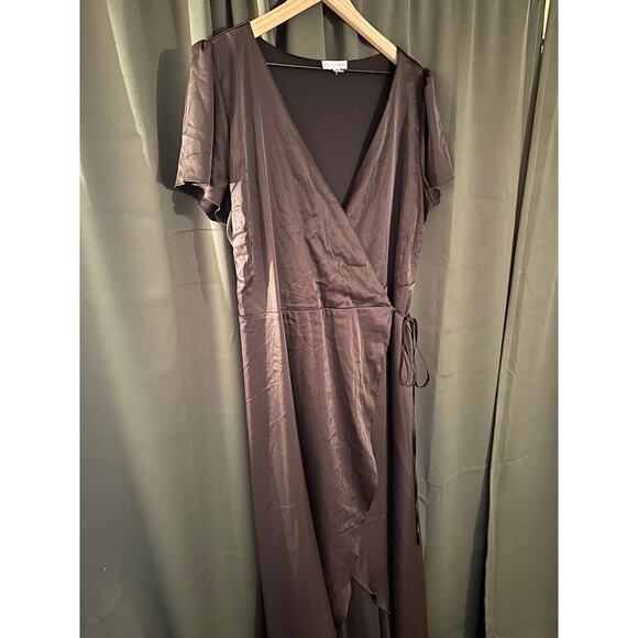Baltic Born Krystal Satin Wrap Maxi Dress - Picture 4 of 6